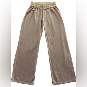 3 for $25❤️ Kiss & Cry, Linen Pants with Crochet Waistband